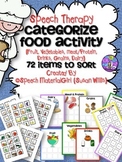 SPEECH THERAPY food group categories sort fruit vegetables