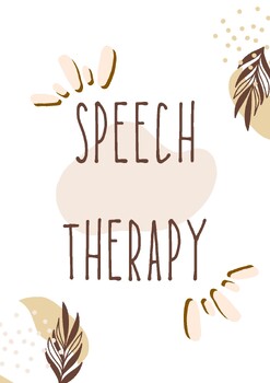 Preview of SPEECH THERAPY poster