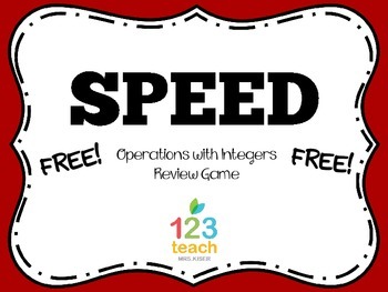 Preview of SPEED! Integer Operations Review Game