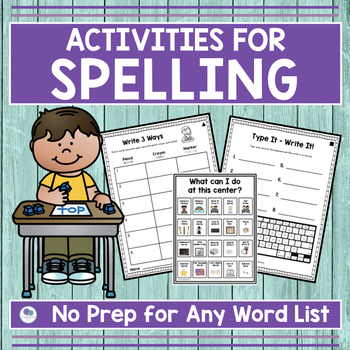Preview of Spring Spelling Activities For Any List Of Words Kindergarten 1st Grade 2nd