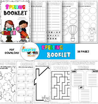 Preview of SPELLING BOOKLET - Spelling Activities Template