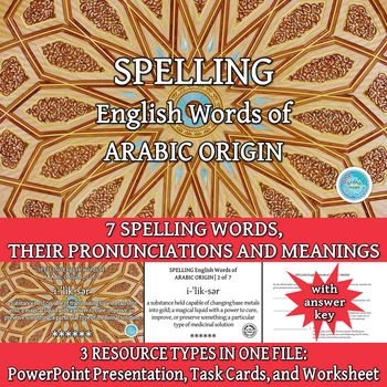 Preview of SPELLING English Words of ARABIC ORIGIN