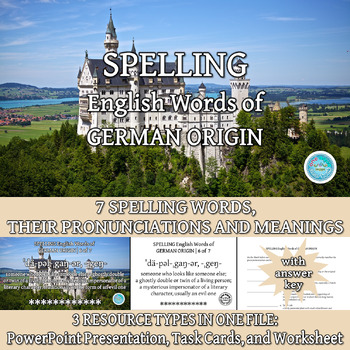 Preview of SPELLING English Words of GERMAN ORIGIN