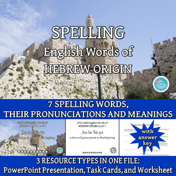 Preview of SPELLING English Words of HEBREW ORIGIN
