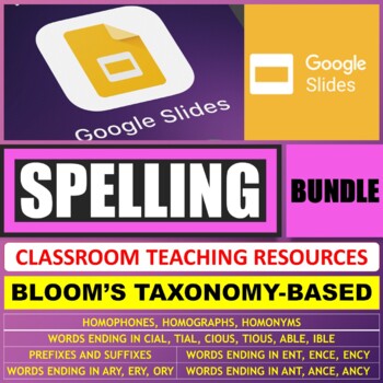 Preview of SPELLING: GOOGLE SLIDES - BUNDLE