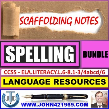 Preview of SPELLING: SCAFFOLDING NOTES - BUNDLE