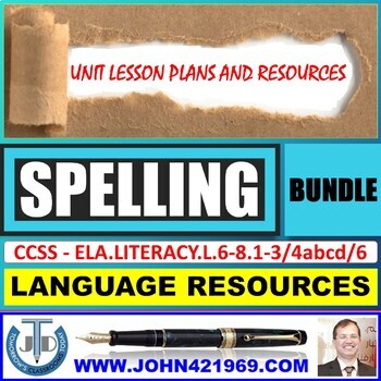 Preview of SPELLING: UNIT LESSON PLANS AND RESOURCES - BUNDLE