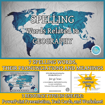Preview of SPELLING Words Related to GEOGRAPHY