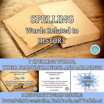 Preview of SPELLING Words Related to HISTORY