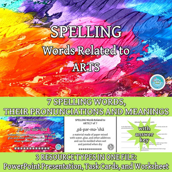 Preview of SPELLING Words Related to ARTS