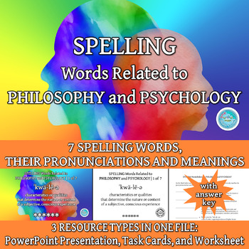 Preview of SPELLING Words Related to PHILOSOPHY and PSYCHOLOGY