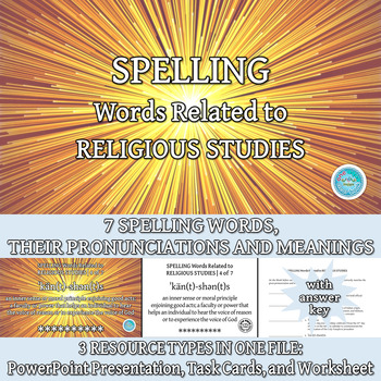 Preview of SPELLING Words Related to RELIGIOUS STUDIES