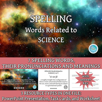 Preview of SPELLING Words Related to SCIENCE