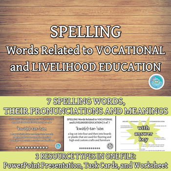 Preview of SPELLING Words Related to TECHNICAL-VOCATIONAL and LIVELIHOOD EDUCATION