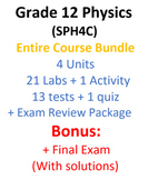 SPH4C Grade 12 Physics College Preparation- Entire Course 