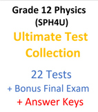 SPH4U Grade 12 Physics Ultimate Test Collection