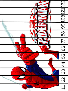 Preview of SPIDER-MAN 11x Tables ACTIVITY (MATH), Cut, laminate & ORDER THESE NUMBERS x12