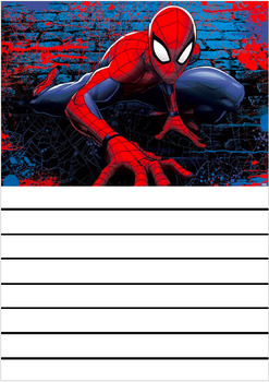 Preview of SPIDER-MAN STORY STARTERS - A WRITING template for RELUCTANT WRITERS X20 pages