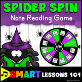 SPIDER SPIN HALLOWEEN NOTE GAME Treble Music Activity Hall