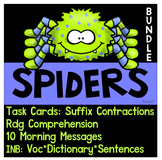 SPIDER Task Cards Reading Comprehension Interactive Journa