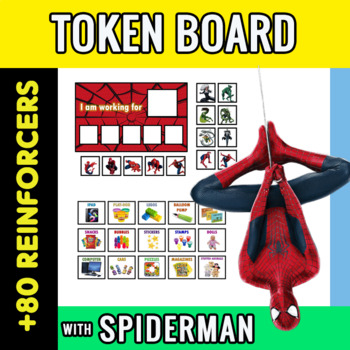 Preview of SPIDERMAN Token Board + 90 reinforcers