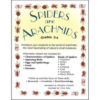 Preview of SPIDERS ARE ARACHNIDS Gr. 3-4