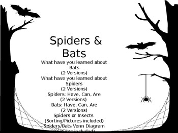 Preview of SPIDERS & BATS