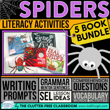 Preview of SPIDERS READ ALOUD ACTIVITIES October picture book companions Halloween reading
