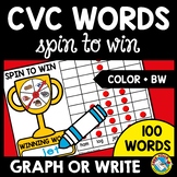 SPIN & MATCH BLENDING CVC WORD CENTER MATS WRITING READING