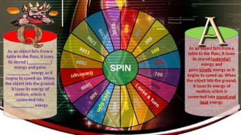 Preview of SPIN THE WHEEL - GED - 50 Q and A Play on Zoom with Class