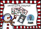 Christmas spinner game. Snowman