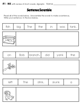 SPIRE -NK Phonics Worksheets by Fulmer's Favorites | TpT