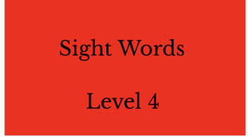 Preview of SPIRE Sight Word Cards Level 4
