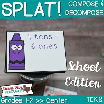 Preview of SPLAT! Compose and Decompose Numbers up to 120 Center- Back to School {TEKS}