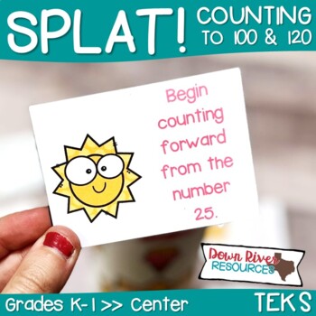 Preview of SPLAT! First Grade Counting to 120 Forward and Backward Math Center {TEKS}