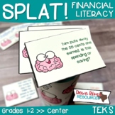 SPLAT! First Grade Personal Financial Literacy Math Center {TEKS}