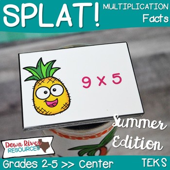 Preview of SPLAT! Multiplication Facts Interactive Math Center- Summer Edition {TEKS}