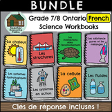 Grade 7/8 Science FRENCH Workbooks (NEW 2022 Ontario Curriculum)