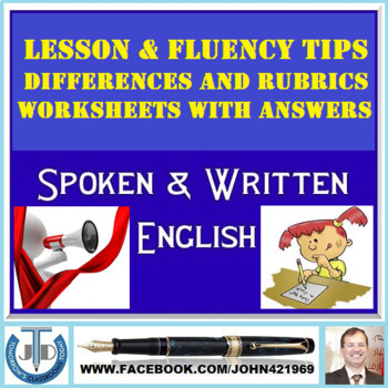 Preview of SPOKEN AND WRITTEN ENGLISH LESSON AND RESOURCES