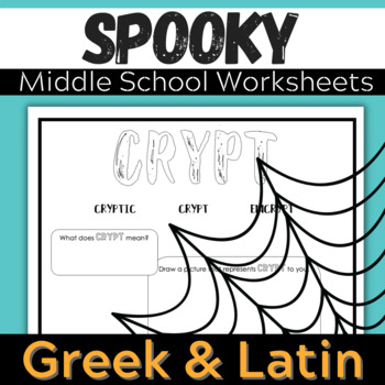 Preview of SPOOKY Greek & Latin Root Words: Worksheets for Halloween!