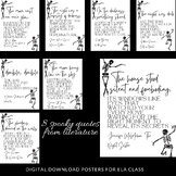 SPOOKY Quotes from Literature - 8 Digital Posters for ELA 