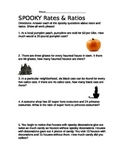 SPOOKY Rates and Ratios - Halloween Theme Word Problems