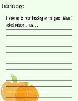 Preview of SPOOKY STORIES October Journal Packet