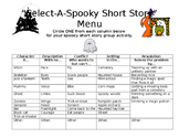 MIDDLE SCHOOL WRITING WORKSHOP SELECT-A-SPOOKY STORY ORGANIZER