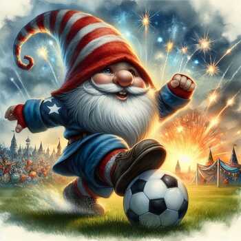 Preview of SPORTING GNOMES CLIP-ART, High-Res Printable, x37 images Soccer, hockey etc