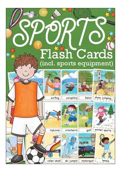 Preview of SPORTS flash cards / flashcards English, picture cards, vocabulary primary