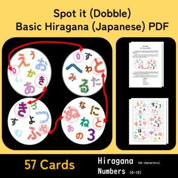 Preview of SPOT IT Basic Hiragana for Beginners (PDF)