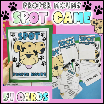 Preview of SPOT- Proper Nouns Game Centers, Small Group Instruction, March Parts of Speech