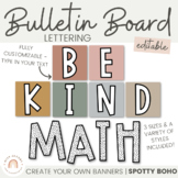 SPOTTY BOHO Bulletin Board Lettering Pack | Editable Neutr