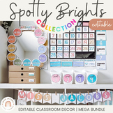 SPOTTY BRIGHTS Classroom Decor Bundle | Rainbow Brights Editable Theme